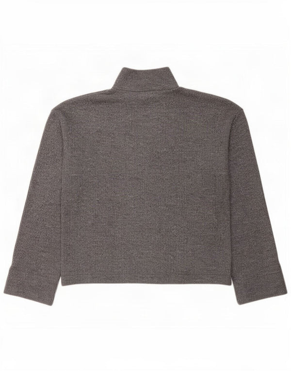 Damski sweter oversize z golfem Zara UK 10 Small, szary, bawełniany