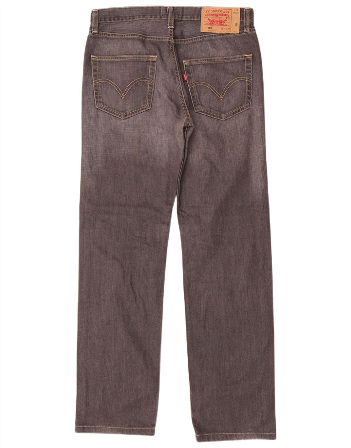 Męskie dżinsy Levi's 501 Straight W32 L32 Szara bawełna
