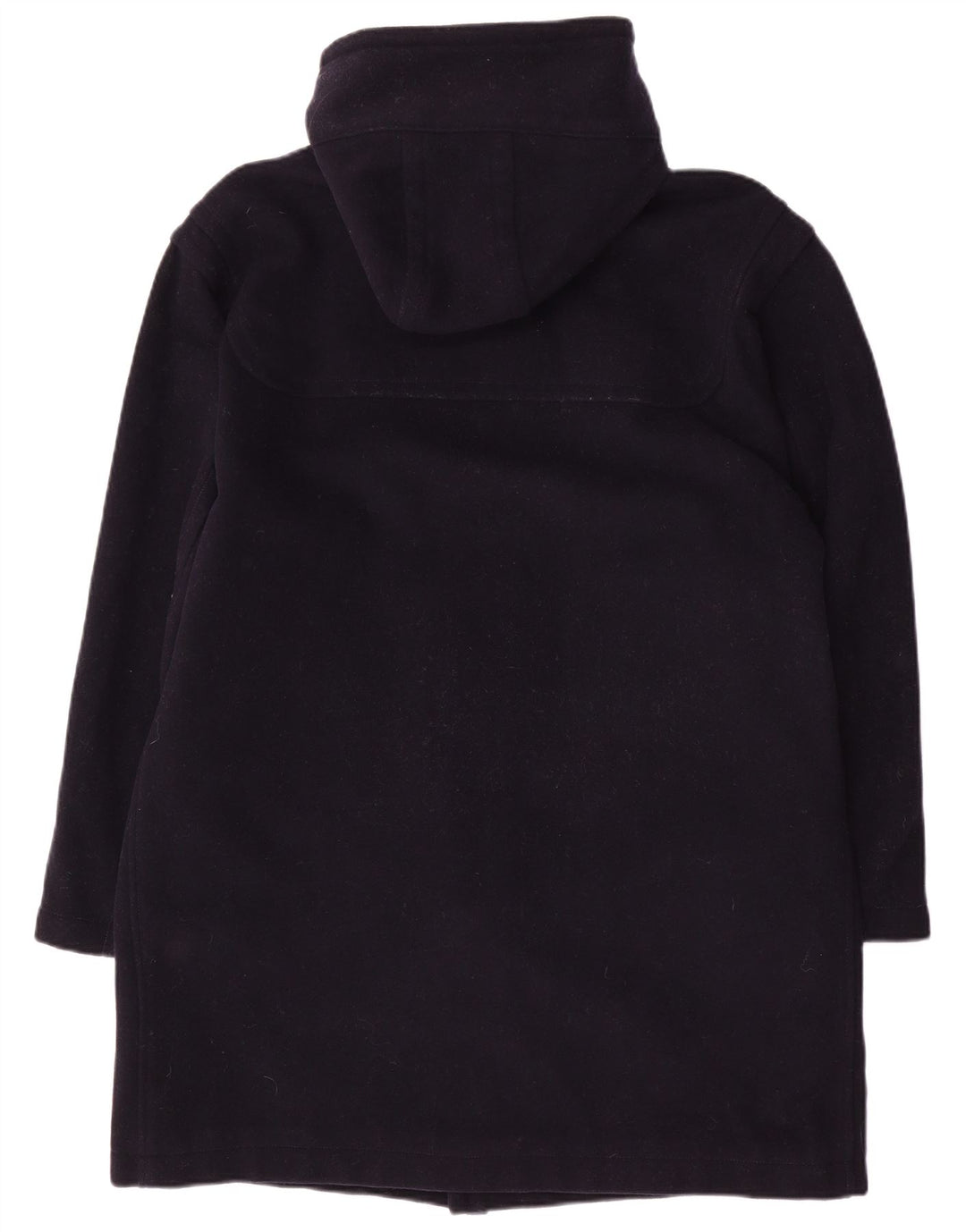 Sisley Męski płaszcz z kapturem o swobodnej elegancji UK 36 Mały granatowy wełniany