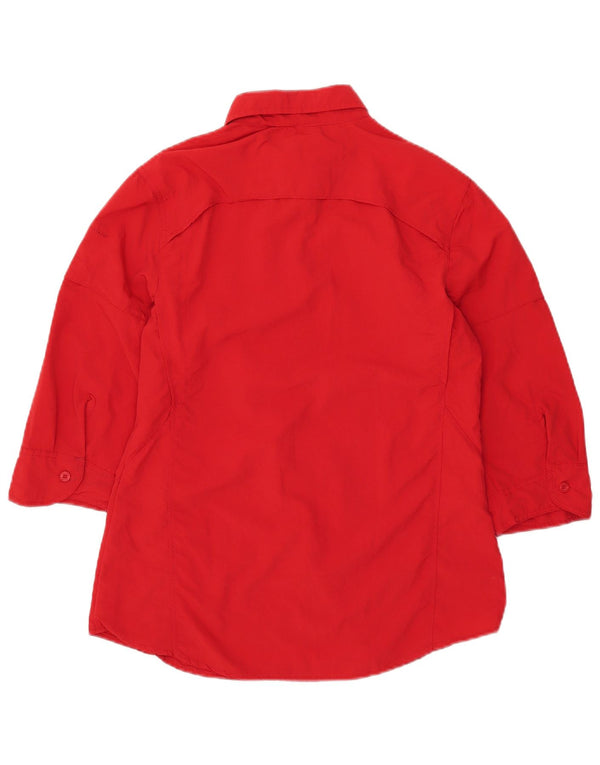 Damska koszula z rękawem 3/4 Columbia, UK 18 XL, czerwony nylon