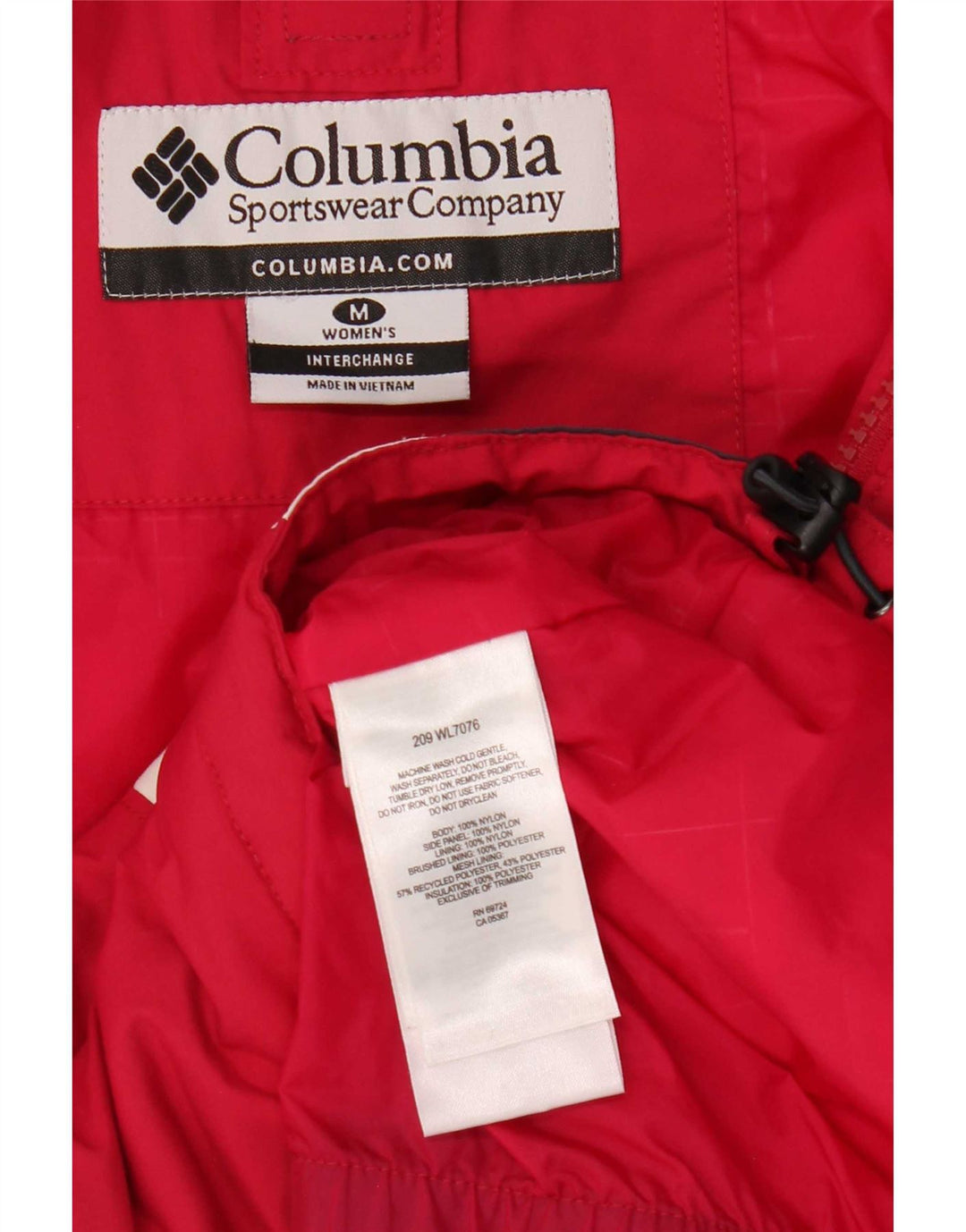 Damska kurtka narciarska z kapturem Columbia Omni-Tech UK 12 w kolorze średnio czerwonym