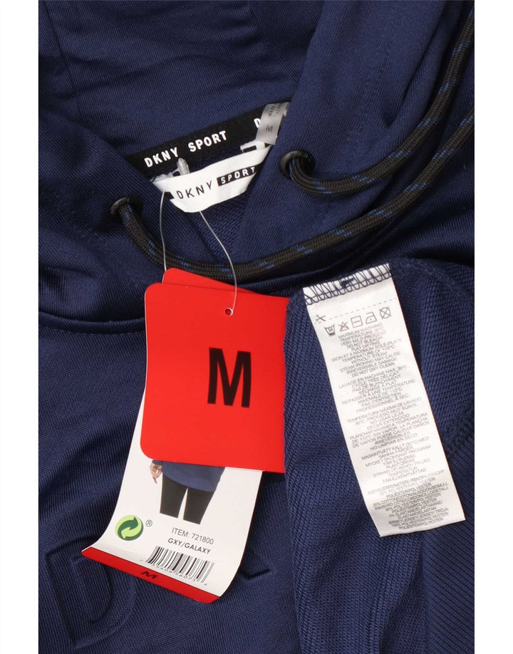 Męski sweter z kapturem i grafiką Dkny, średni granatowy poliester