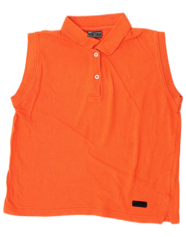 Damska koszulka polo bez rękawów Champion, UK 18 XL, pomarańczowa, bawełniana