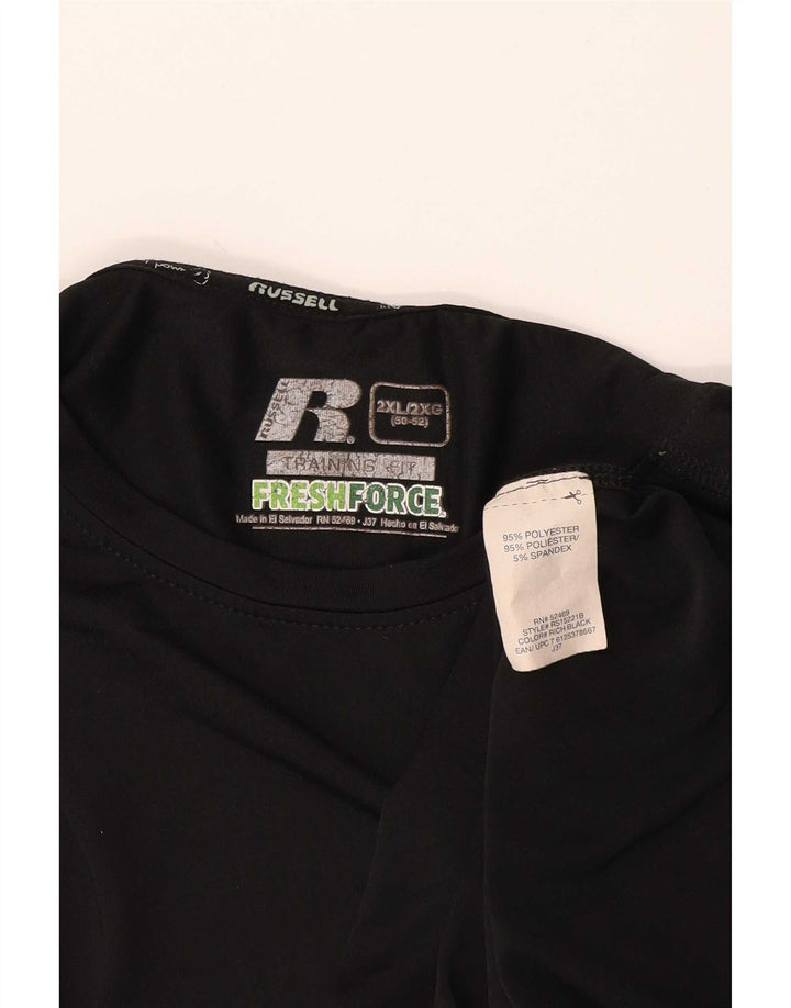 Męska koszulka t-shirt Russell Athletic Dri-Power, 2XL, czarny poliester