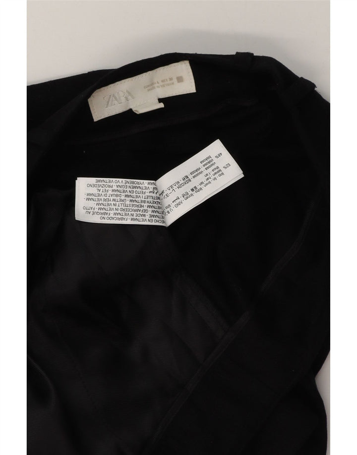 Damskie spodenki chino Zara duże W32 czarne lniane