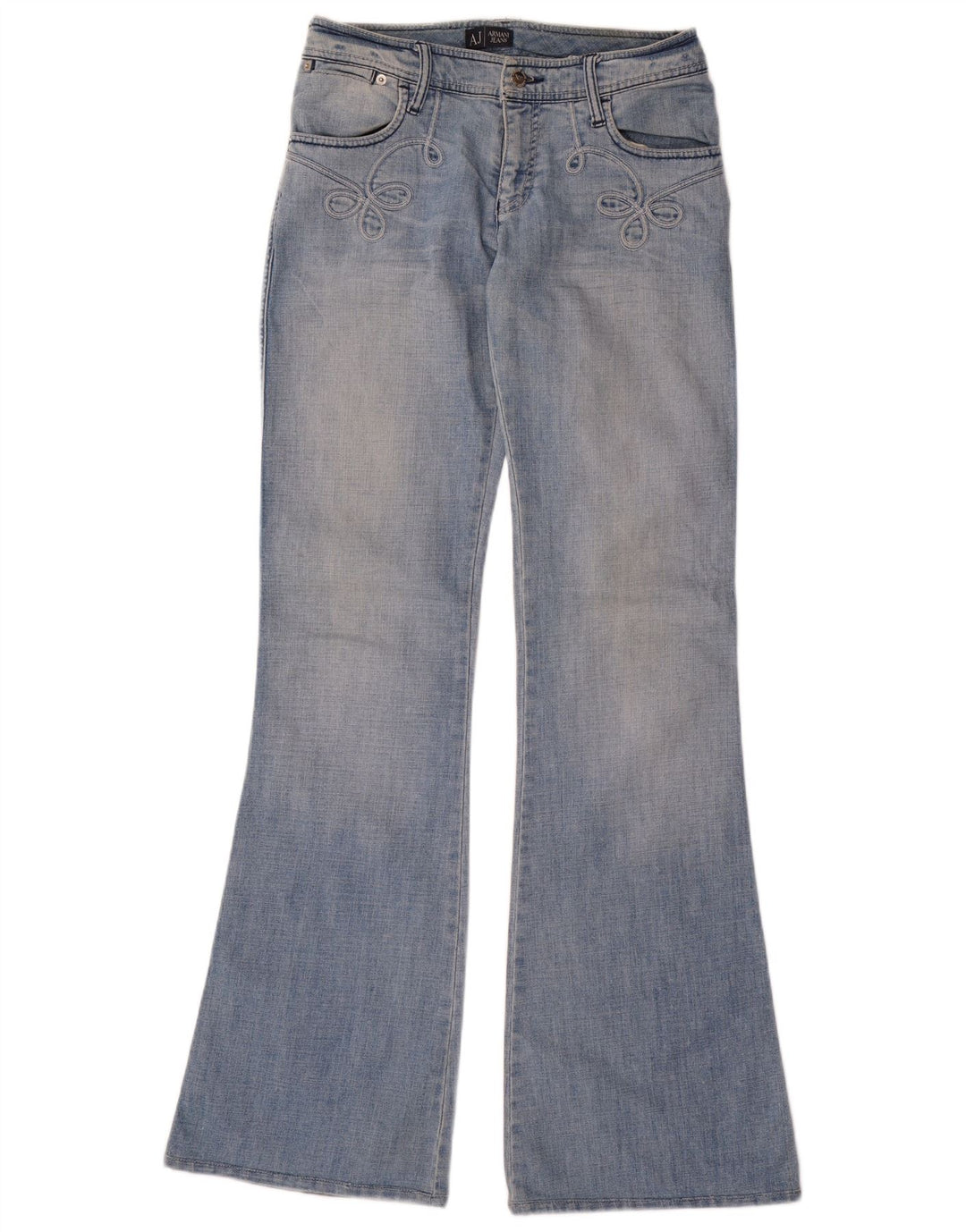 Damskie jeansy Armani Flared W29 L35 Niebieskie