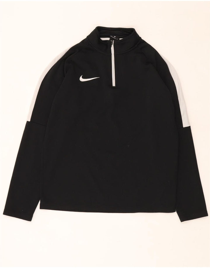 Męski dres NIKE Dri Fit z zamkiem błyskawicznym i zamkiem błyskawicznym, mały, czarny blok kolorów