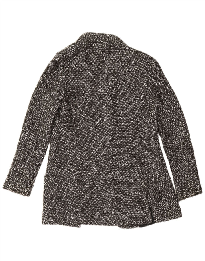 Damska marynarka Zara Longline Open Blazer UK 10 Small Grey Flecked