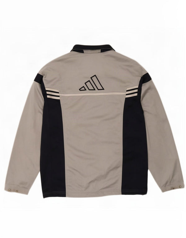 Adidas Mens Graphic Tracksuit Top Jacket Medium Grey Colourblock Polyester