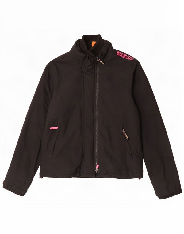 Damska kurtka przeciwdeszczowa Superdry The Windcheater UK 18 XL, czarny nylon