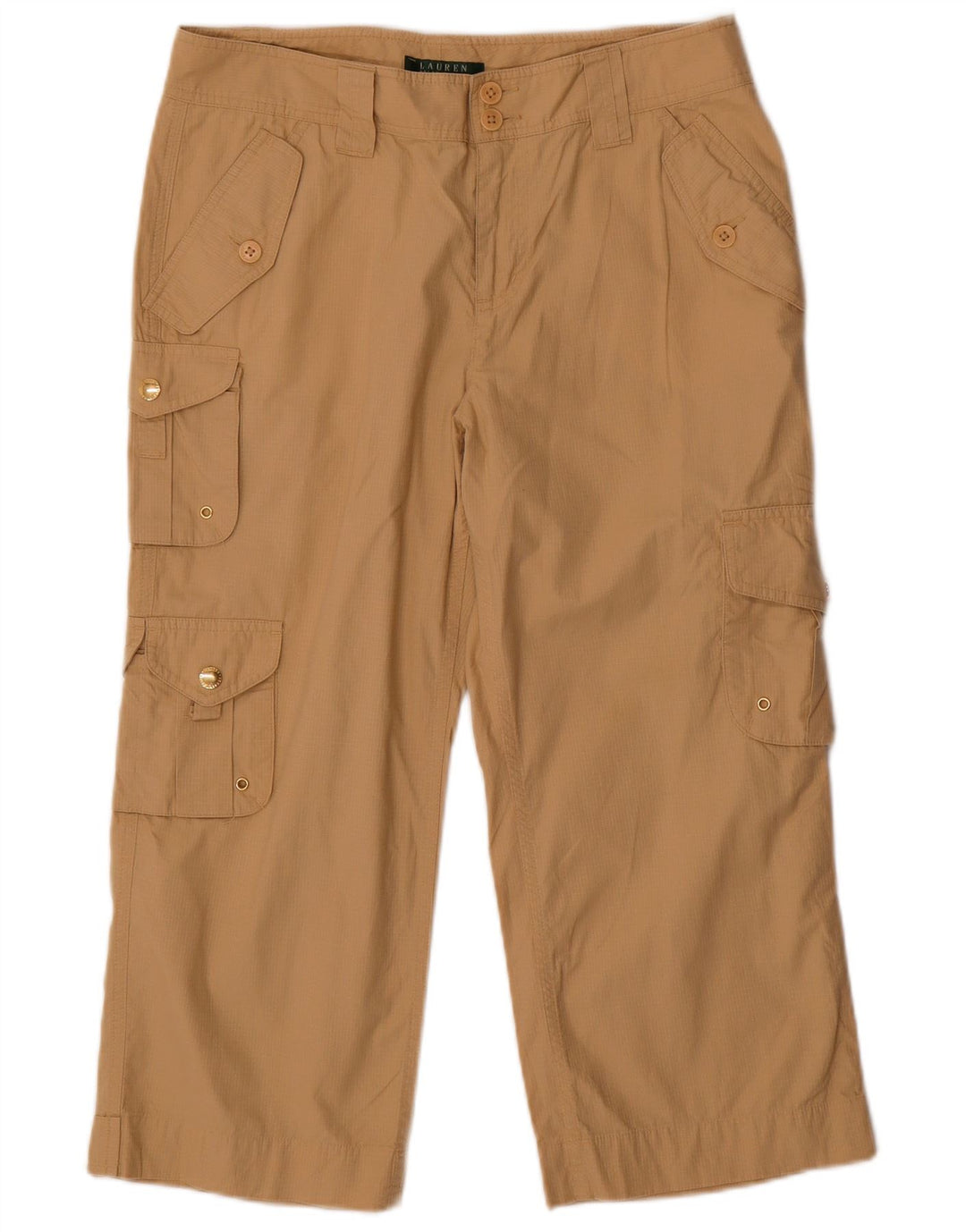 RALPH LAUREN Womens Straight Cargo Trousers US 6 Medium W32 L26 Beige