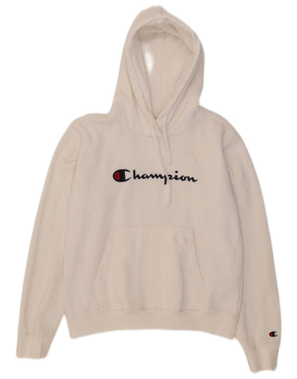 Damska bluza z kapturem Champion Graphic UK 14 Średnia biała bawełna