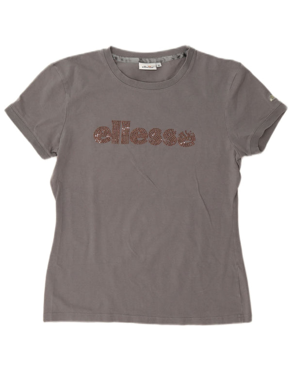 Damska koszulka graficzna Ellesse Top UK 18 XL, szara