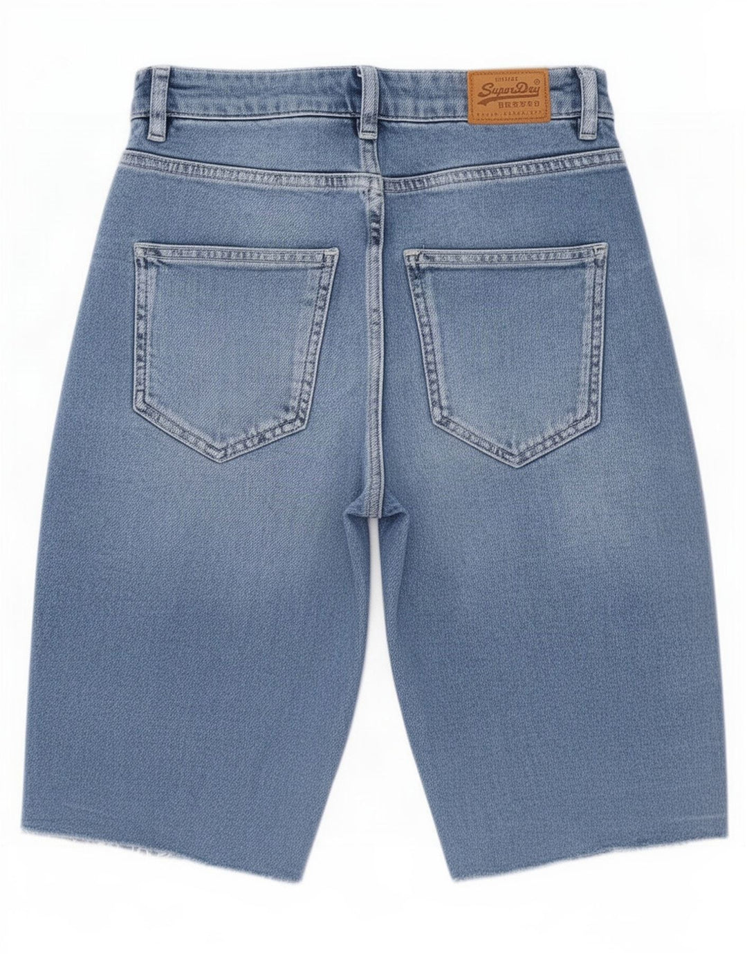 Damskie spodenki jeansowe Superdry W28 Średnioniebieskie, bawełniane