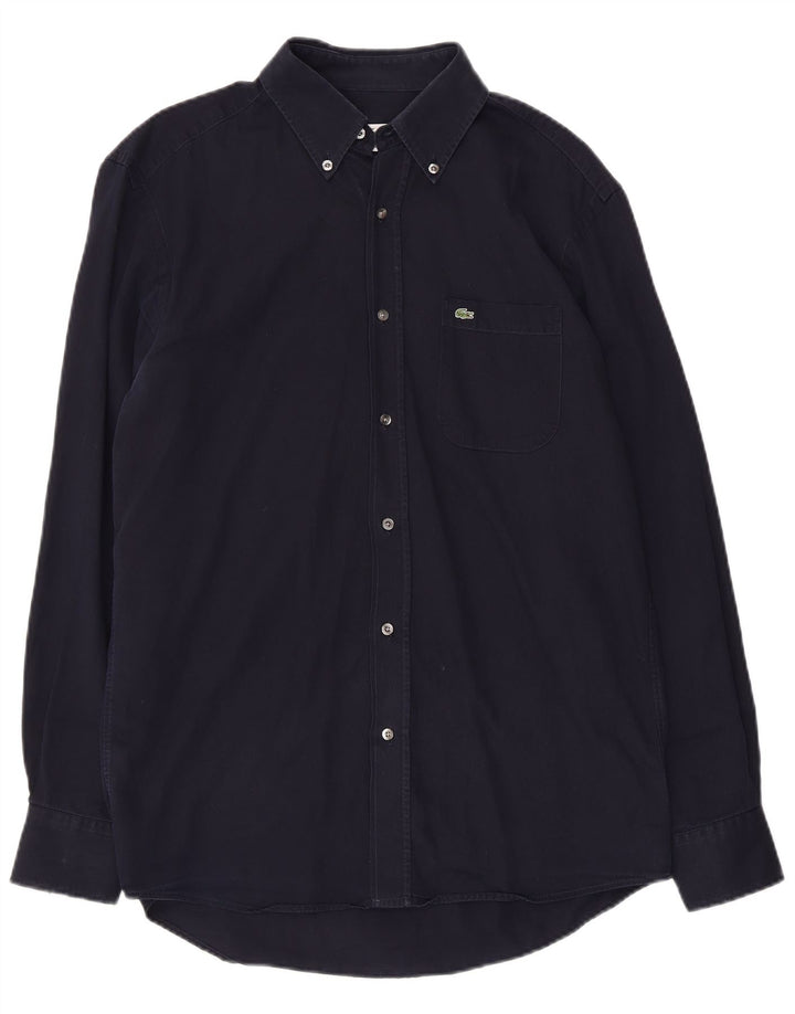 Koszula męska LACOSTE o regularnym kroju, rozmiar 40, średnia, granatowa, bawełniana