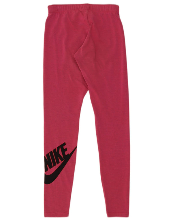 Damskie legginsy Nike Graphic UK 8 Małe, różowe, bawełniane