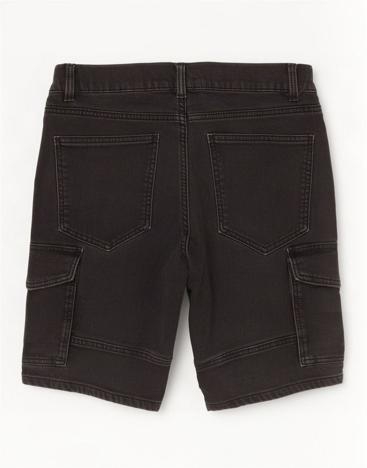 Męskie spodenki dżinsowe Zara Cargo EU 42 Large W32 Szara bawełna