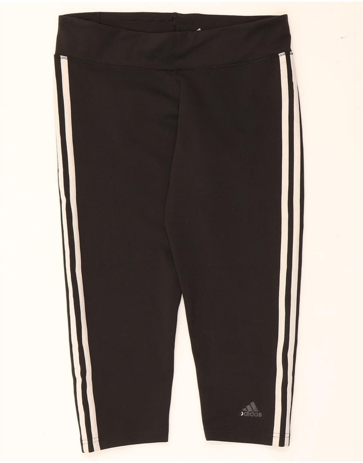Damskie legginsy ADIDAS Climalite Capri UK 12/14, średni czarny poliester