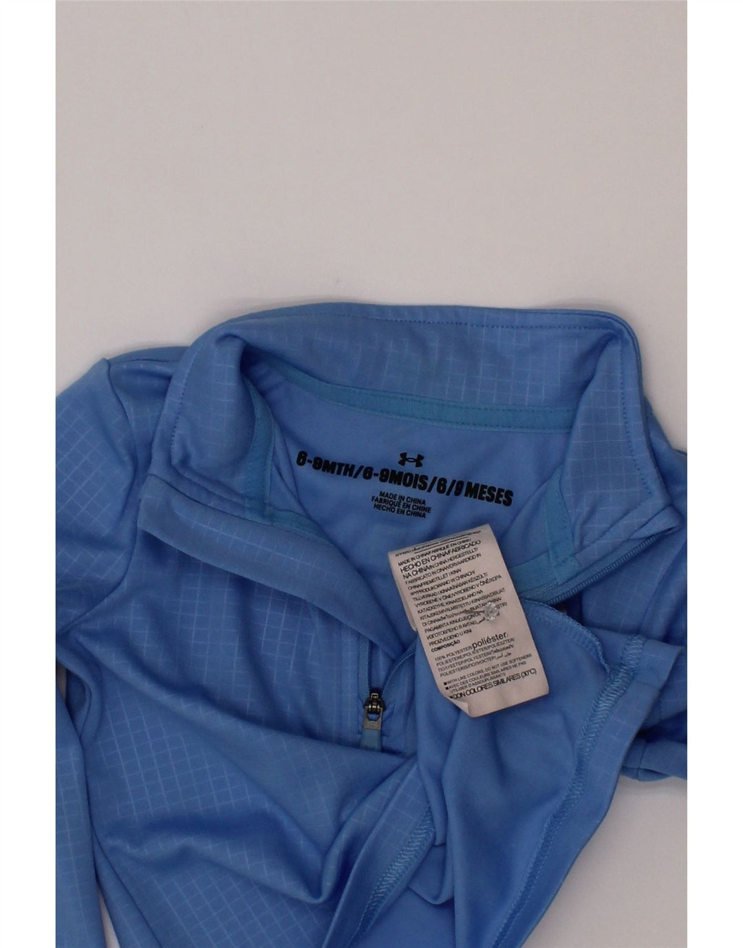 Top dresowy dla chłopców Under Armour w kolorze niebieskim w kratkę, na 6-9 miesięcy