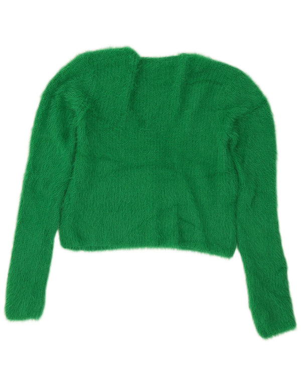 Sweter damski Zara Crop Cardigan UK 12 Średni zielony nylon