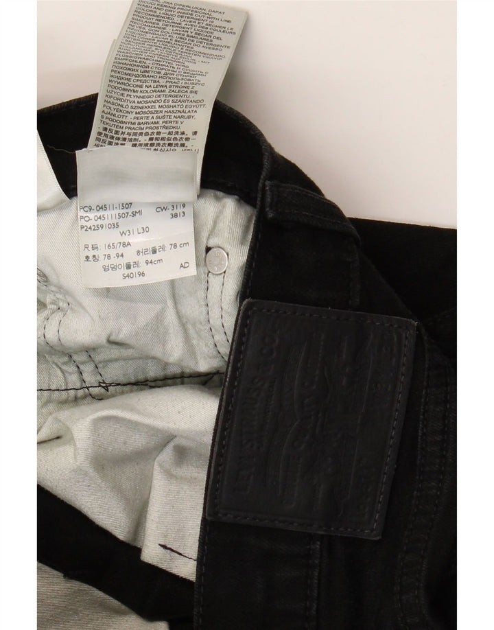 Męskie jeansy LEVI'S 511 Slim W31 L30 Czarna bawełna