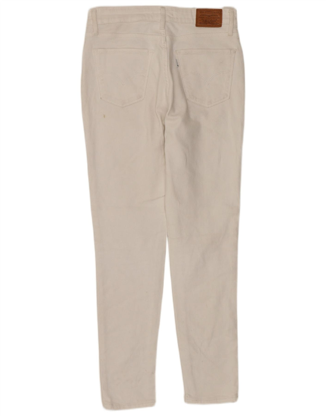 Damskie jeansy LEVI'S 721 z wysokim stanem W28 L27 Biała bawełna