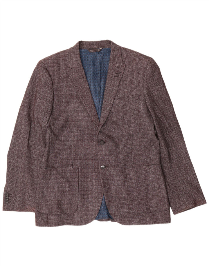 Marks & Spencer Męska marynarka zapinana na 2 guziki, UK 42 XL, szary poliester