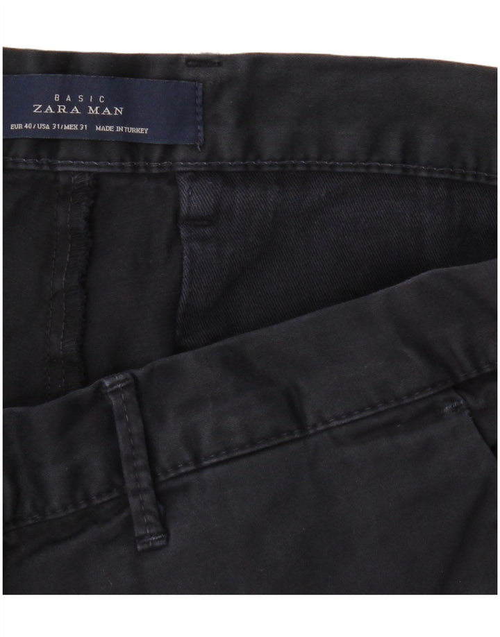 Męskie spodnie typu slim chino ZARA EU 40 Medium W31 L32 granatowe