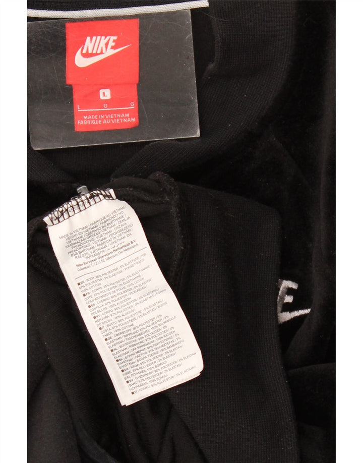Damska kurtka dresowa Nike welurowa UK 14, duża, czarna, poliestrowa