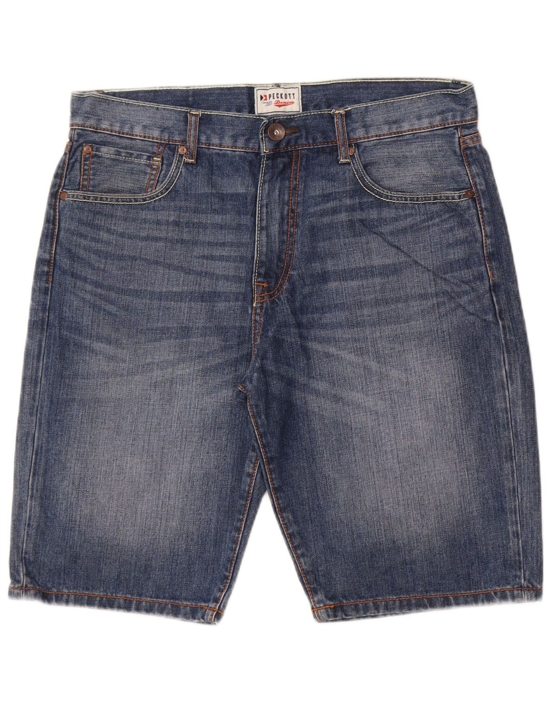 Męskie spodenki jeansowe Peckott W33 Średnioniebieskie, bawełniane