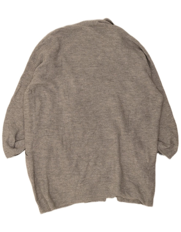 Damski sweter kardigan Jack Wills z długim rękawem i rękawem 3/4, UK 12, średni szary