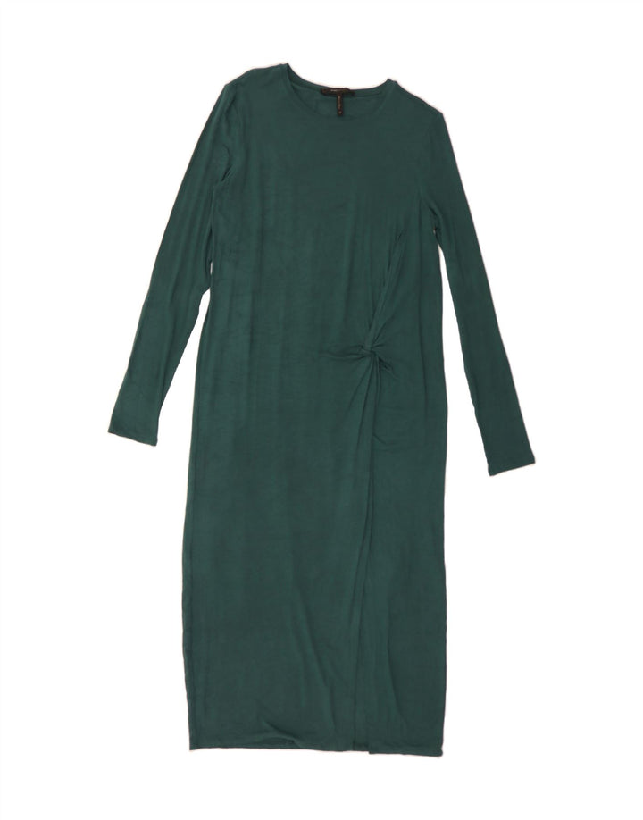 BCBGMAXAZRIA Womens Long Sleeve Maxi Dress UK 12 Medium Green Viscose Vintage BCBGMAXAZRIA and Second-Hand BCBGMAXAZRIA from Messina Hembry 