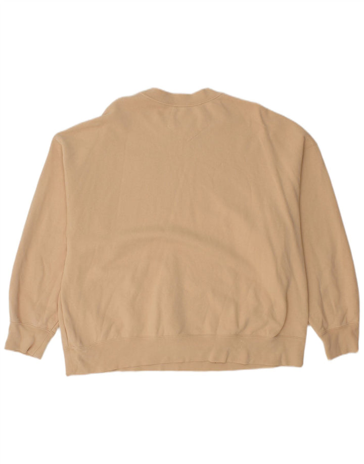 Męski sweter oversize JORDAN, duży, beżowy, bawełniany
