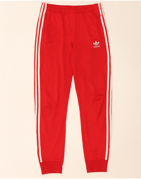 Chłopięce spodnie dresowe ADIDAS Joggery 13-14 lat Czerwony poliester
