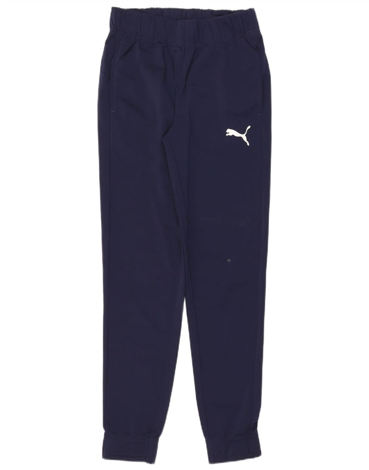 Damskie spodnie dresowe Puma Joggers UK 10 Małe granatowe, poliestrowe