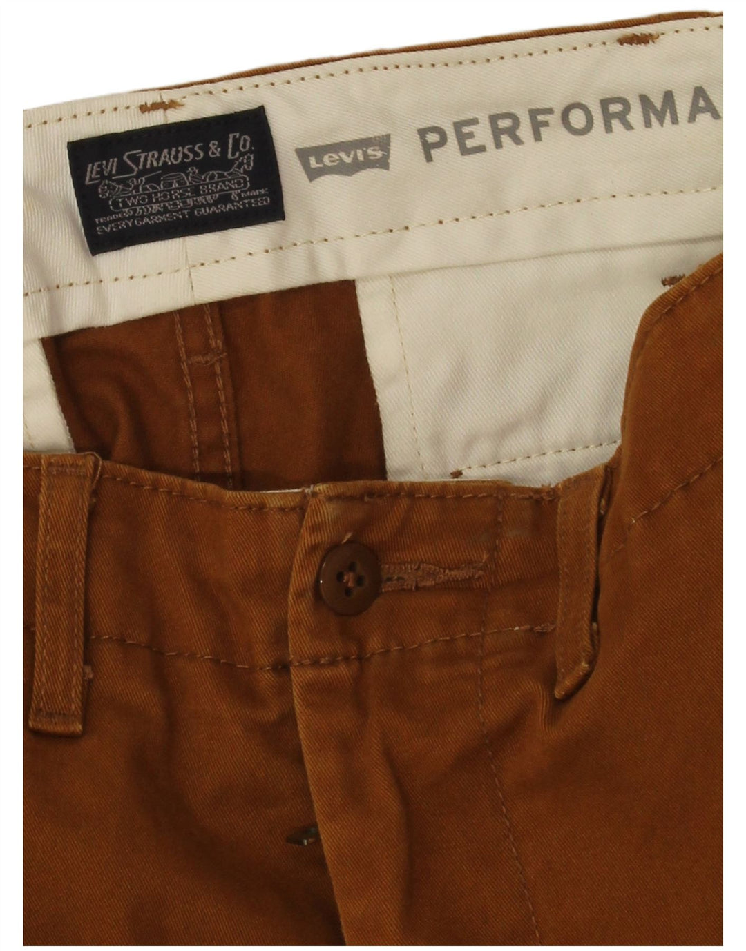Męskie proste spodnie chino Levi's W30 L26 brązowe