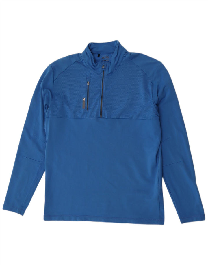 Adidas Męski dres Climalite Zip Neck Pullover Top Średni Niebieski Poliester