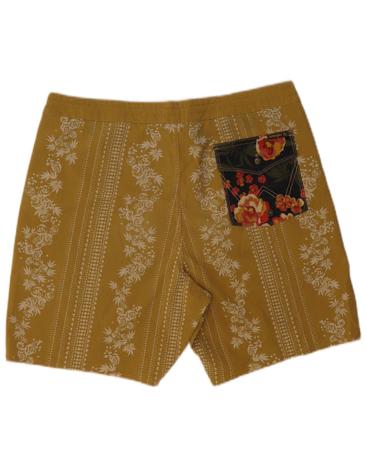 Męskie spodenki pływackie Wrangler Medium Yellow Floral Polyester