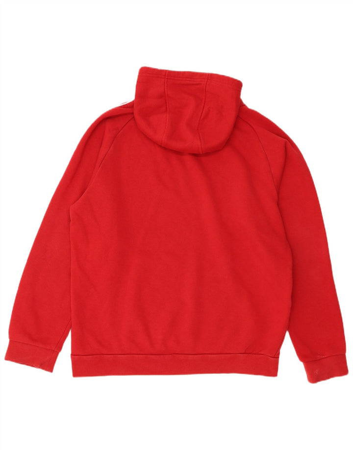 Adidas Męski sweter z kapturem, duży, czerwony, bawełniany