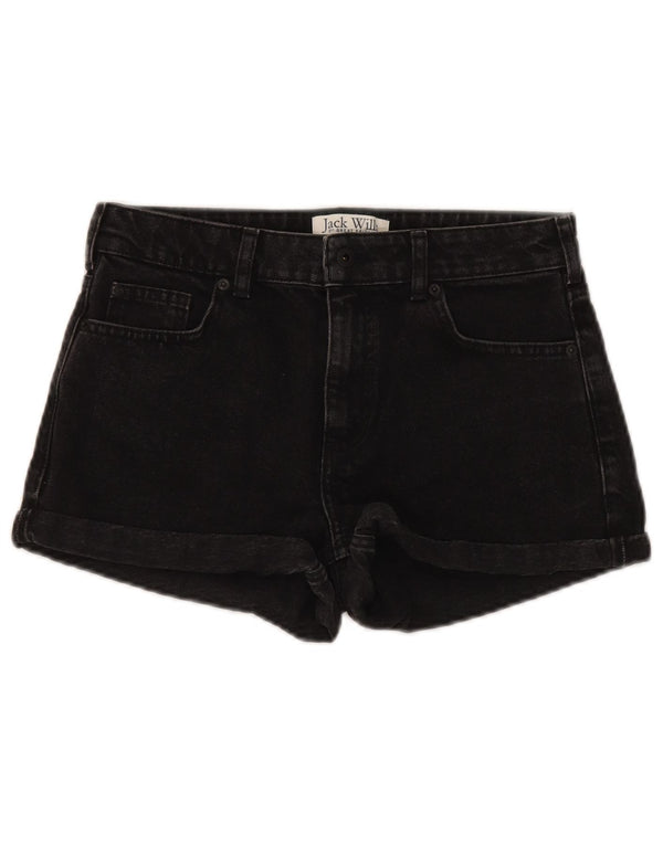 Damskie spodenki jeansowe Jack Wills UK 8 Small W28 Czarne bawełniane