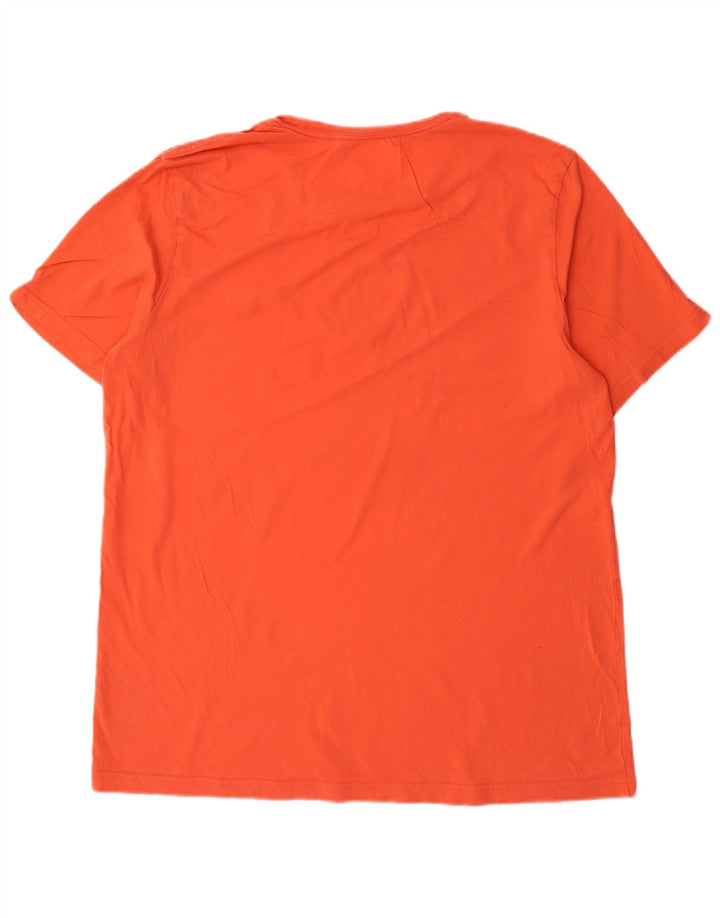 T-shirt męski Tommy Hilfiger, duży, pomarańczowy, bawełniany