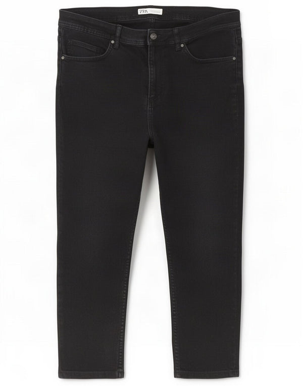 Męskie krótkie dżinsy Zara EU 42 Large W32 L24 Czarne