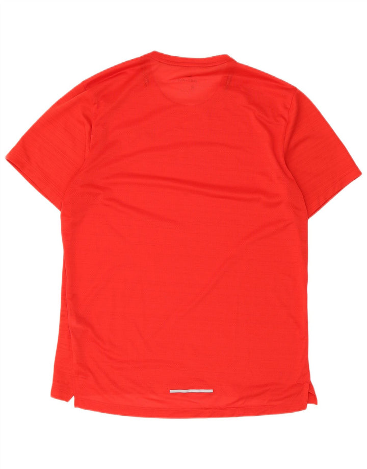 Męski t-shirt Nike Dri Fit, poliester w średnie czerwone prążki
