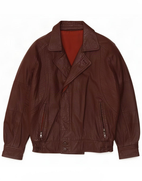 Vintage męska kurtka skórzana UK 40 Large Brown