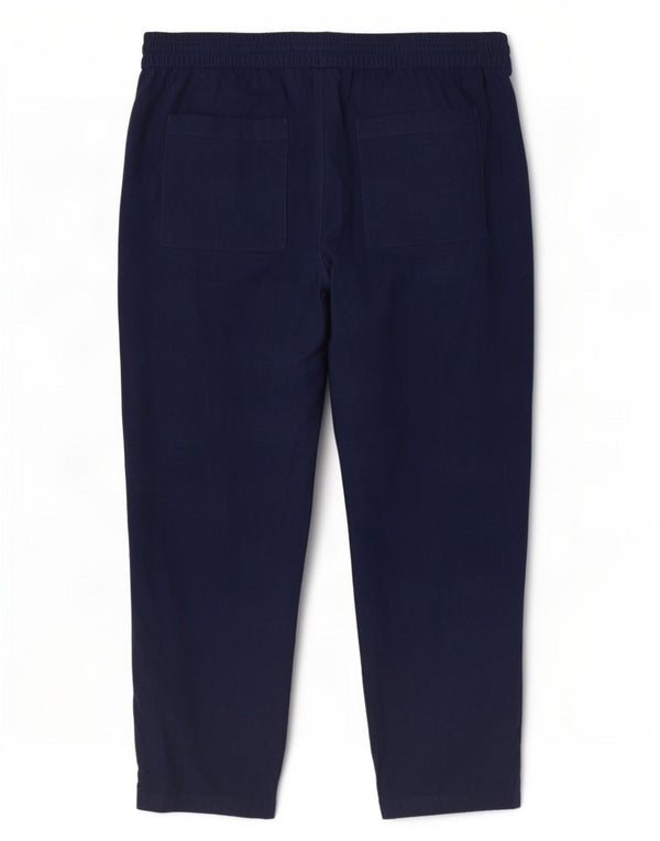 Marks & Spencer Damskie spodnie codzienne z wysokim stanem UK 18 XL W38 L28 Granatowe Blu