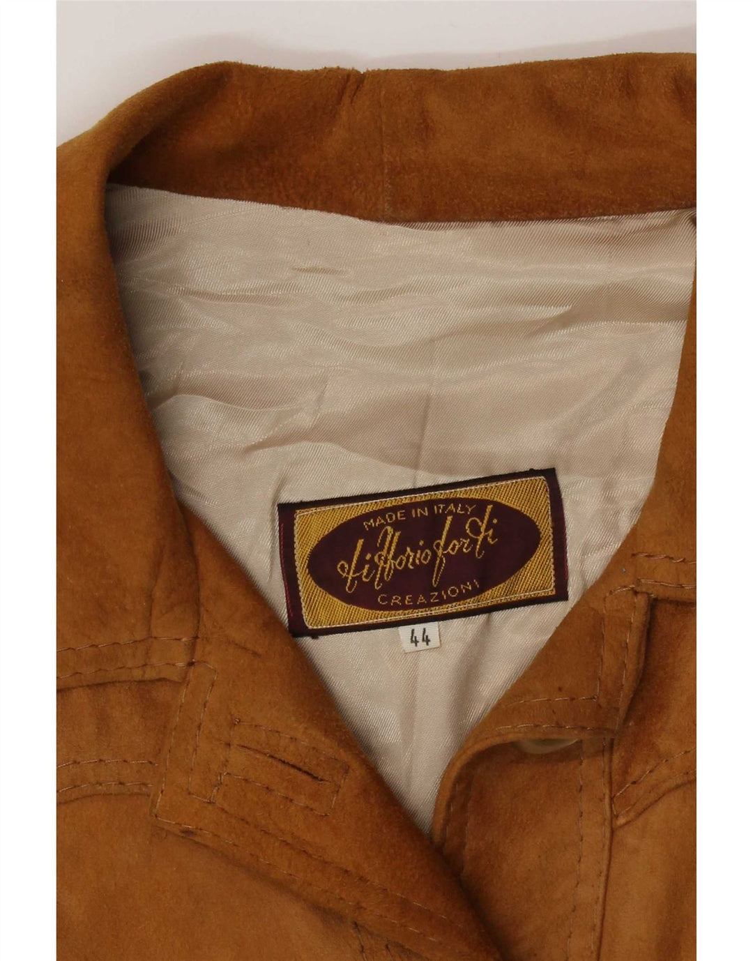 Vintage damska zamszowa kurtka bomber IT 44 średni brąz retro