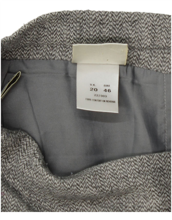 Damska spódnica typu Trumpet EASTEX UK 20 2XL W40 Szary poliester w jodełkę