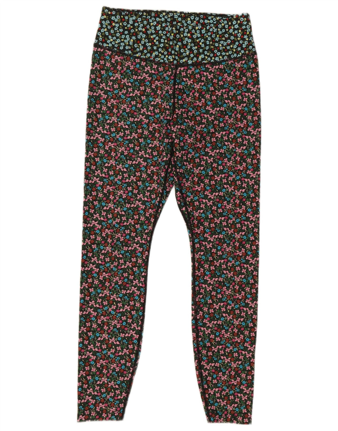 Damskie legginsy Nike Dri Fit UK 14 Średni wielobarwny kwiatowy poliester