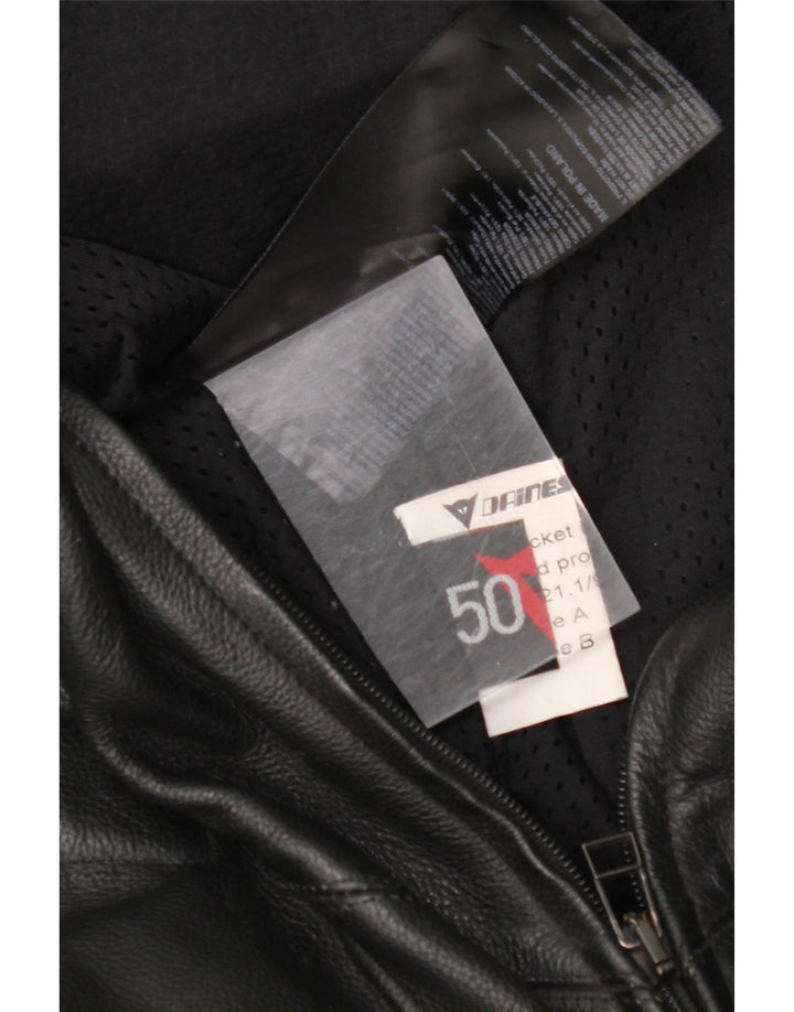 Męska skórzana kurtka racer DAINESE IT 50, duża, czarna