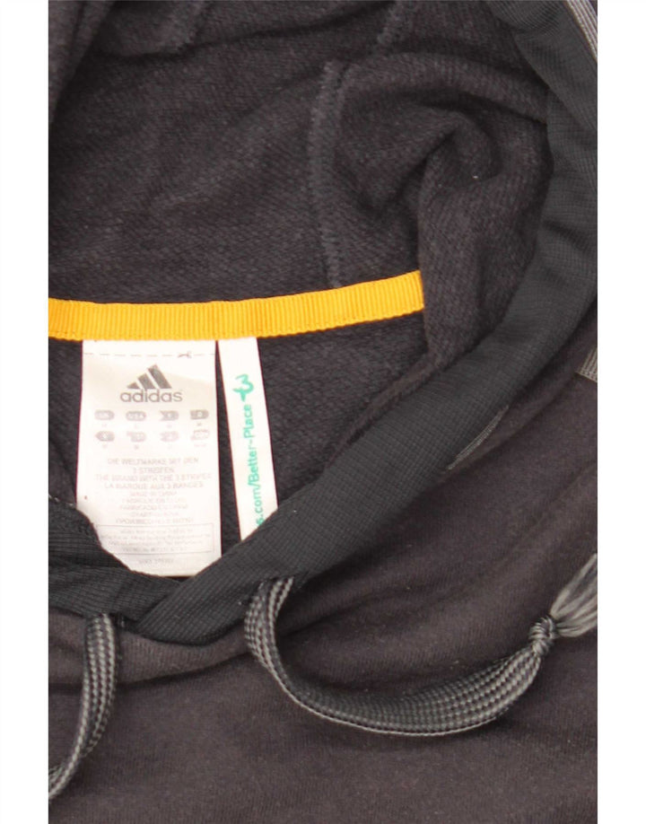 Męska bluza z kapturem Adidas, średnia czarna, bawełniana z blokami kolorów